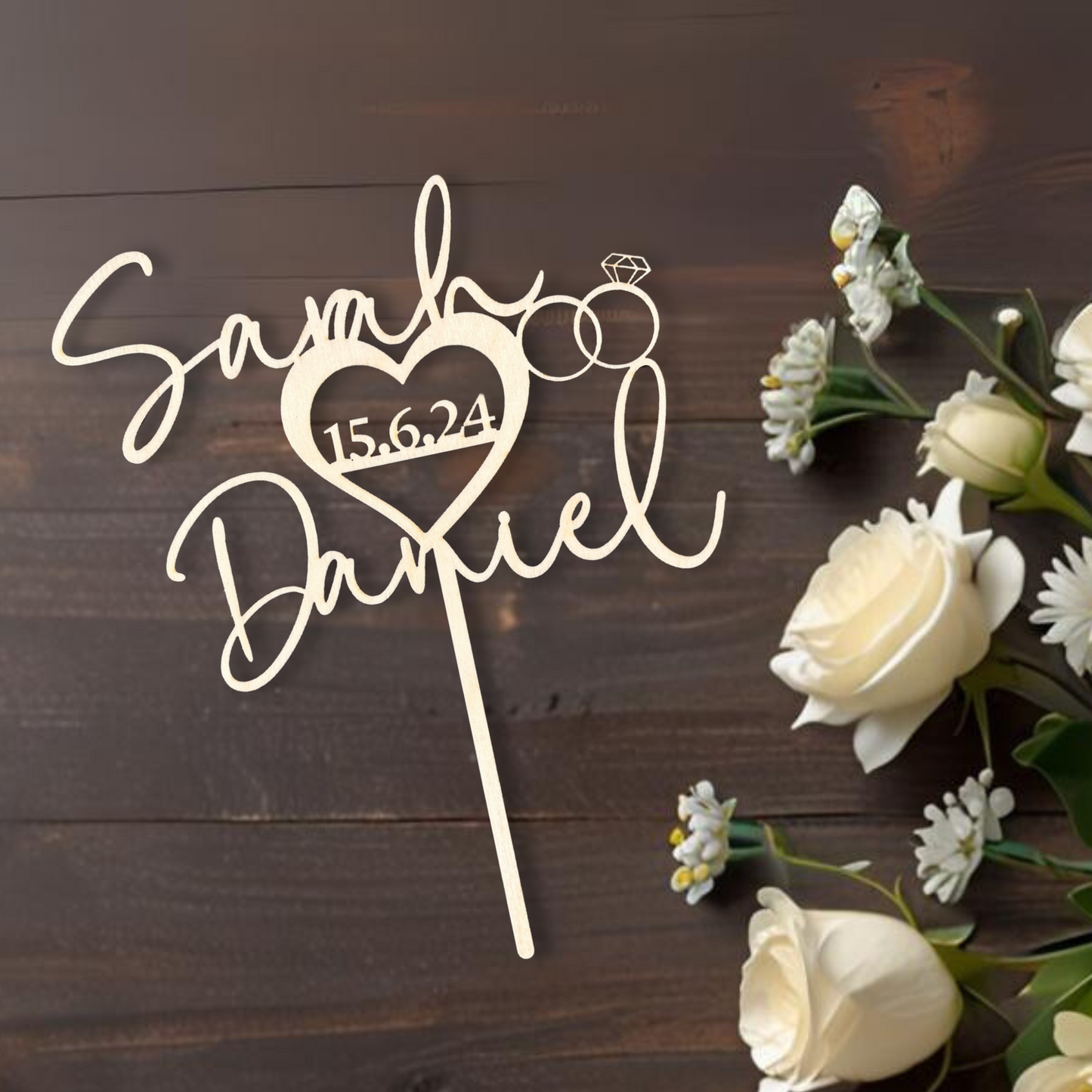 Variante 1 Cake Topper Hochzeit - Ansicht 2