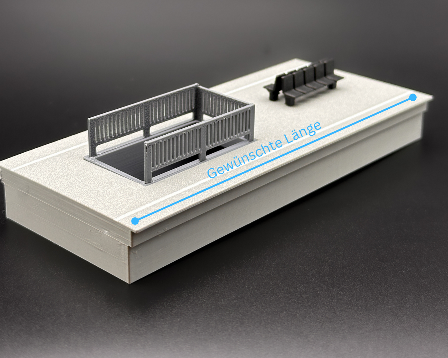 Modularer Bahnsteig H0 – Individuell anpassbar für deine Modellbahnanlage