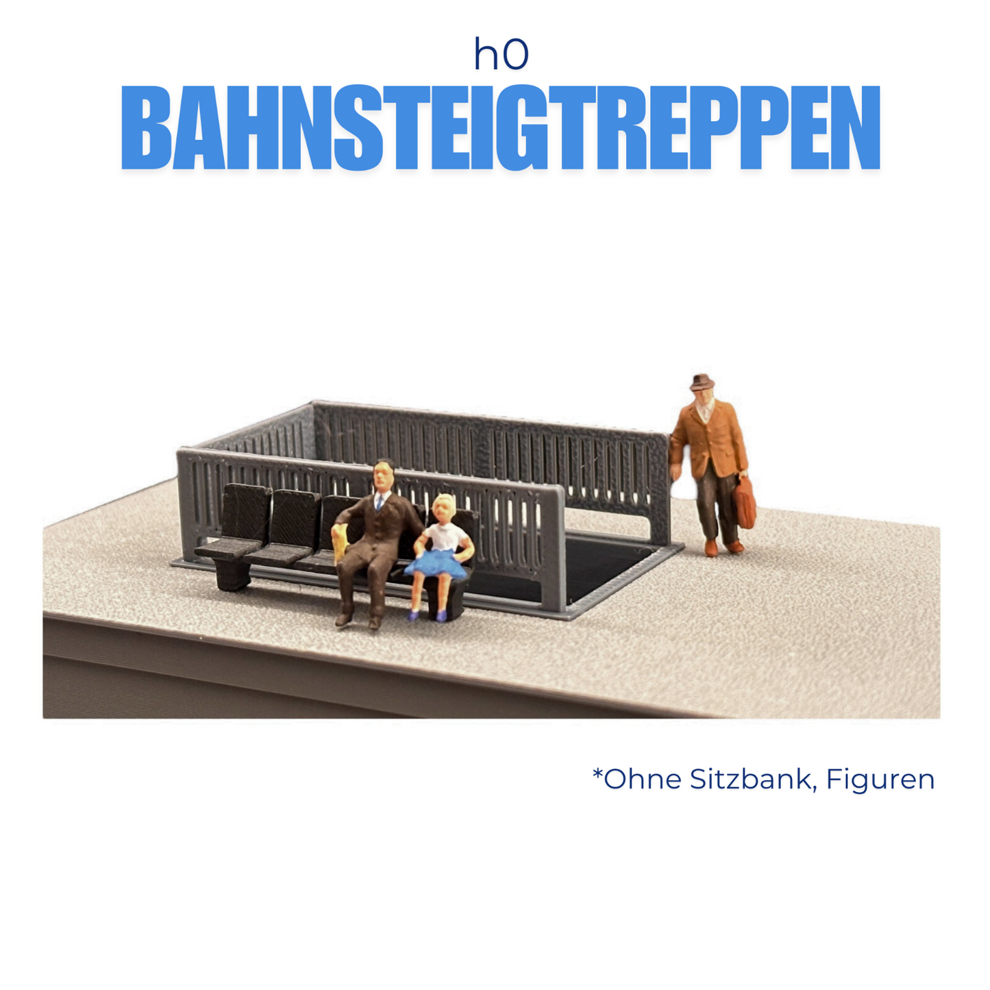 2x Bahnsteigtreppe für Spur H0 Bahnsteigunterführung für Märklin, Roco Etc