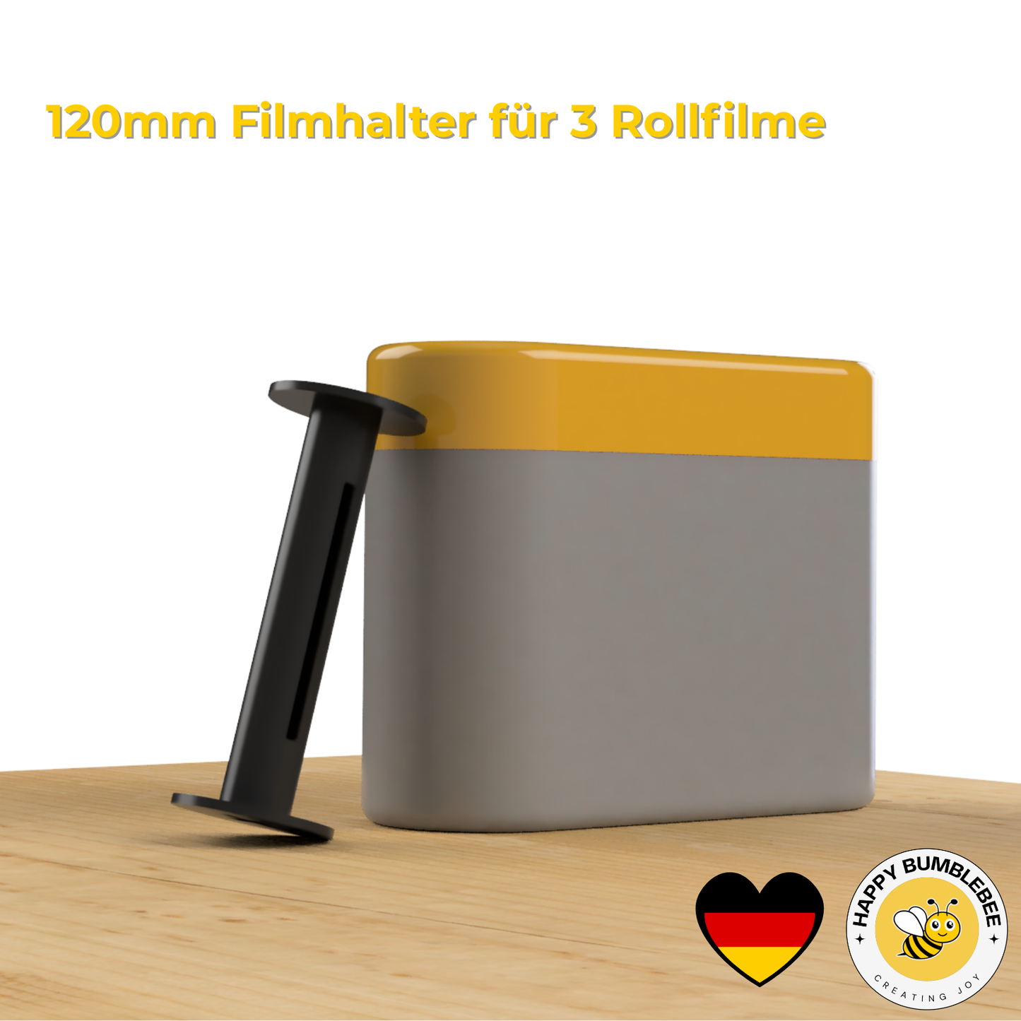 120mm Filmhalter für 3 Rollfilme – Kompakte Aufbewahrung & Schutz
