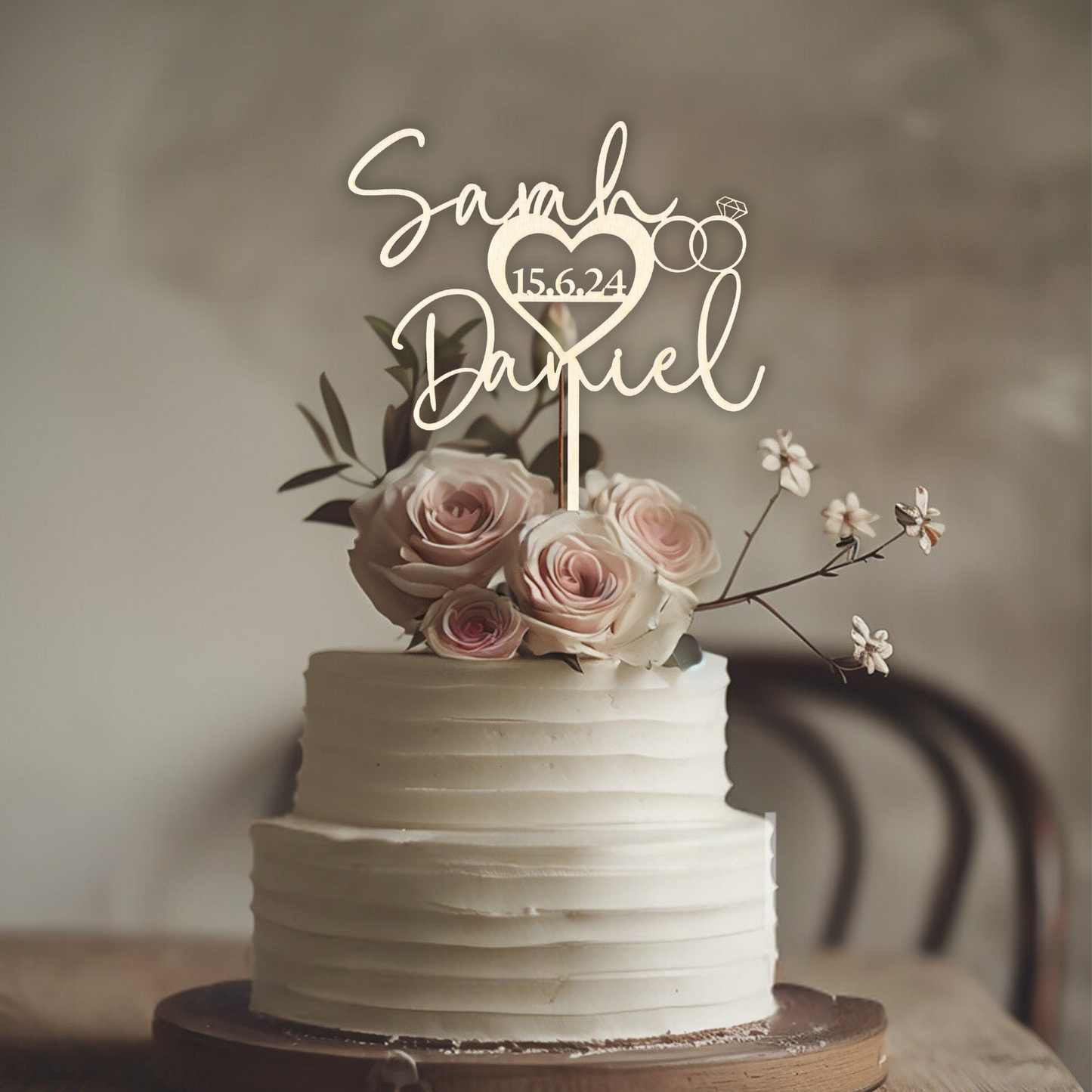 Variante 1 Cake Topper Hochzeit - Ansicht 1