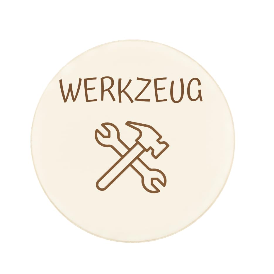 Kinderzimmer Ordnungsetiketten, Personalisierte Holzetiketten für Aufbewahrungsboxen, Wunschtext & Wunschmotiv, Spielzeug- & Kinderzimmerorganisation z.B. für Ikea Trofast - 2 Größen