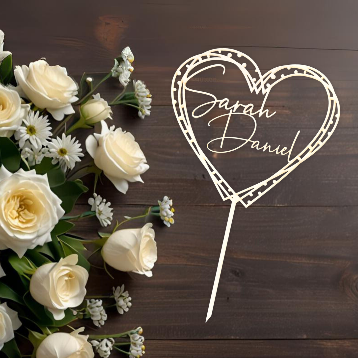 Variante 6 Cake Topper Hochzeit - Ansicht 4