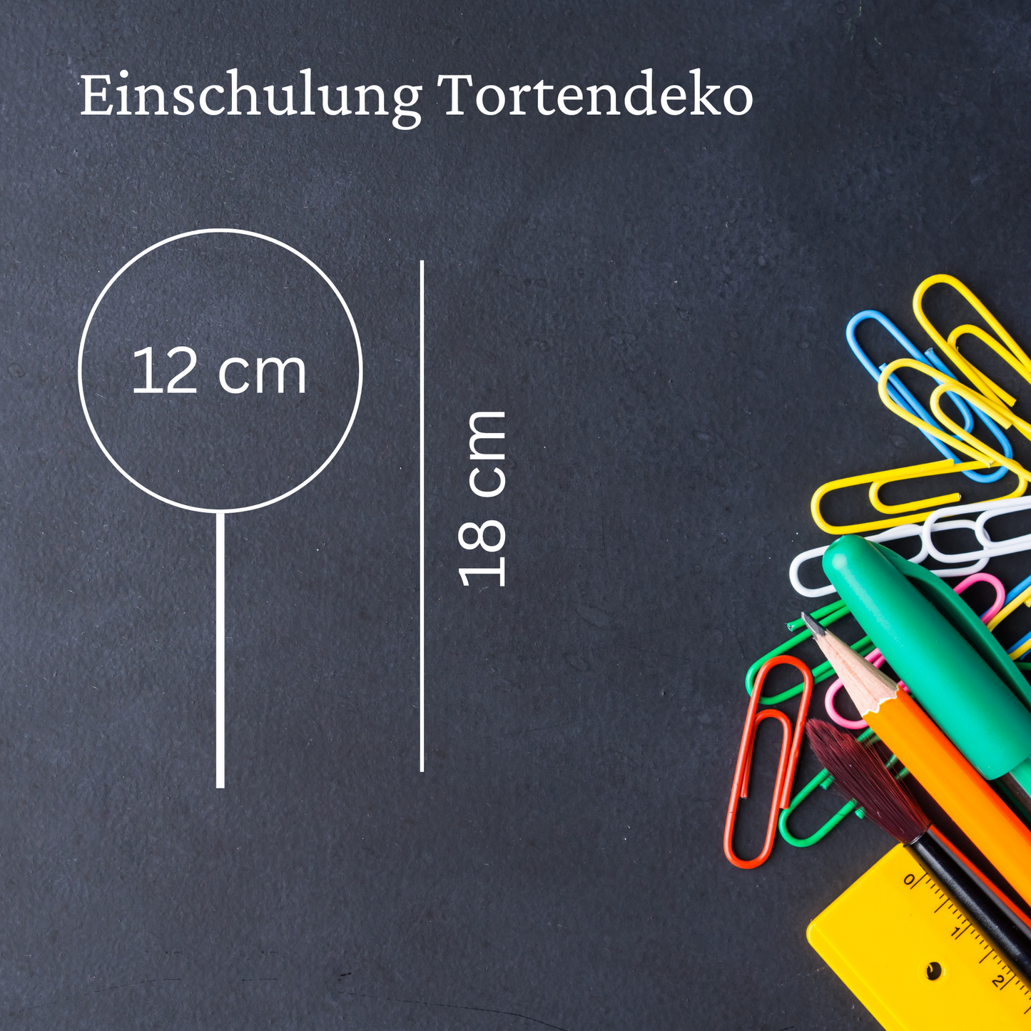 Einschulung Cake Topper "Fußball" Personalisiert aus Holz - Happy Bumblebee