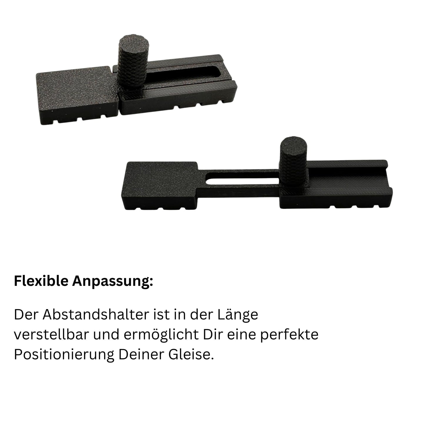 2 Stück Parallelgleislehre Fixierer für Gleise H0 einstellbar Gleisabstandslehre