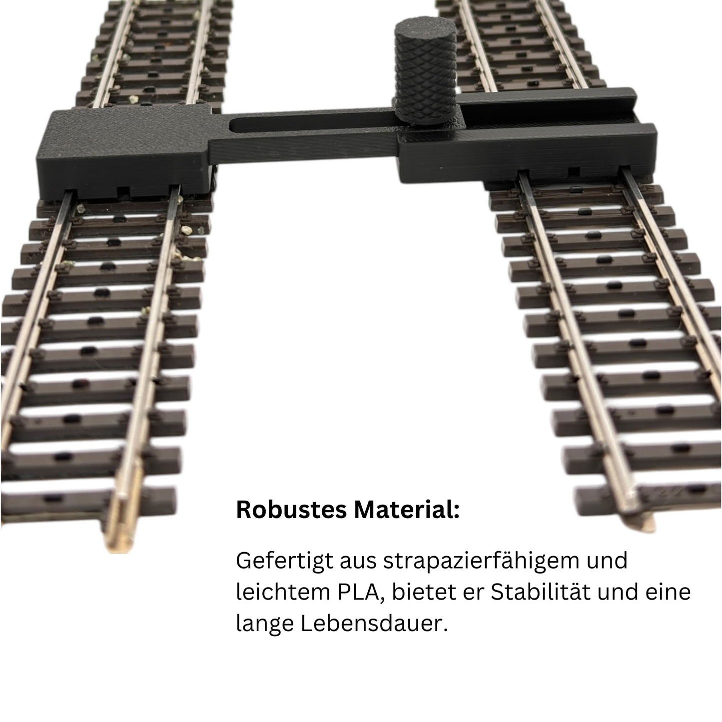 2 Stück Parallelgleislehre Fixierer für Gleise H0 einstellbar Gleisabstandslehre