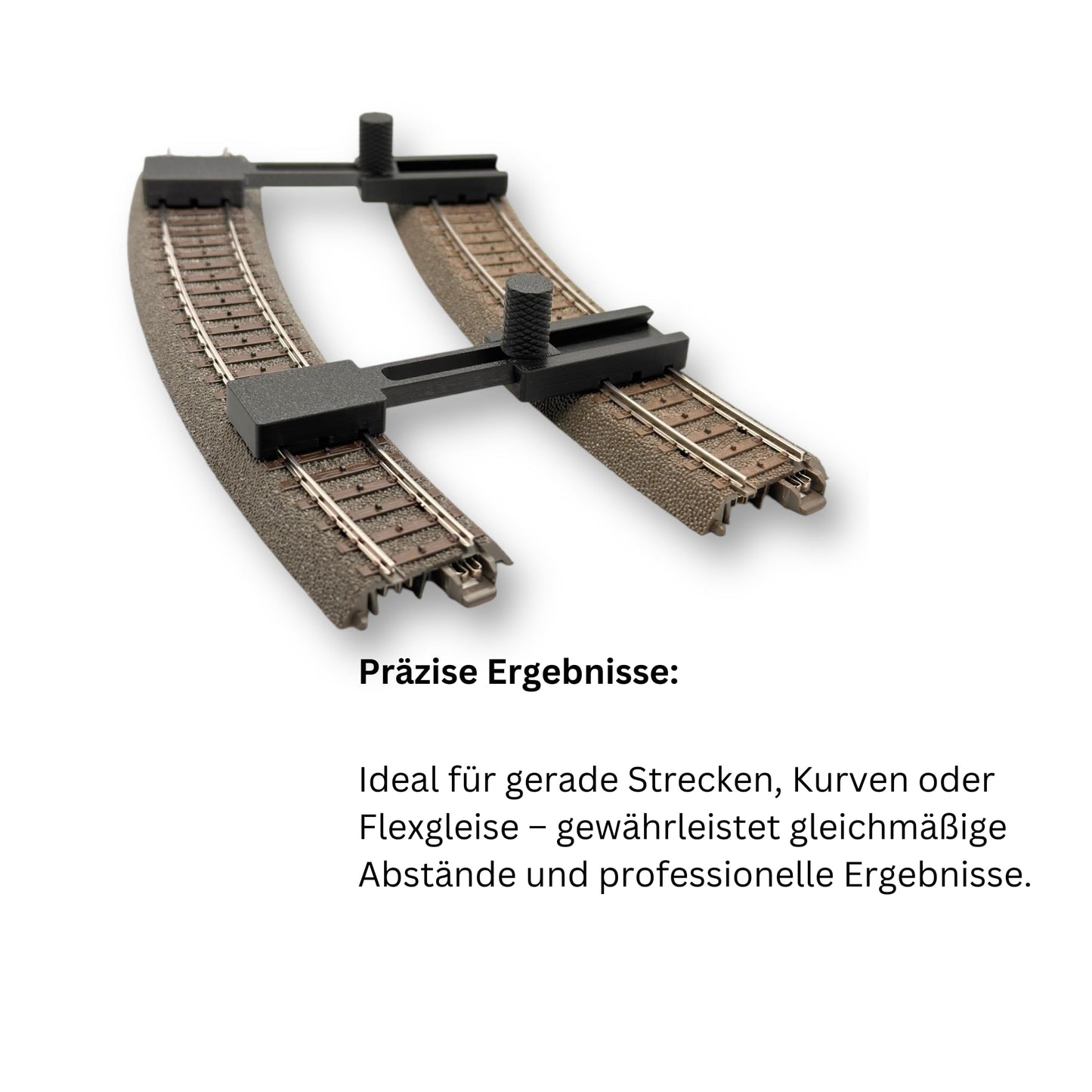 2 Stück Parallelgleislehre Fixierer für Gleise H0 einstellbar Gleisabstandslehre