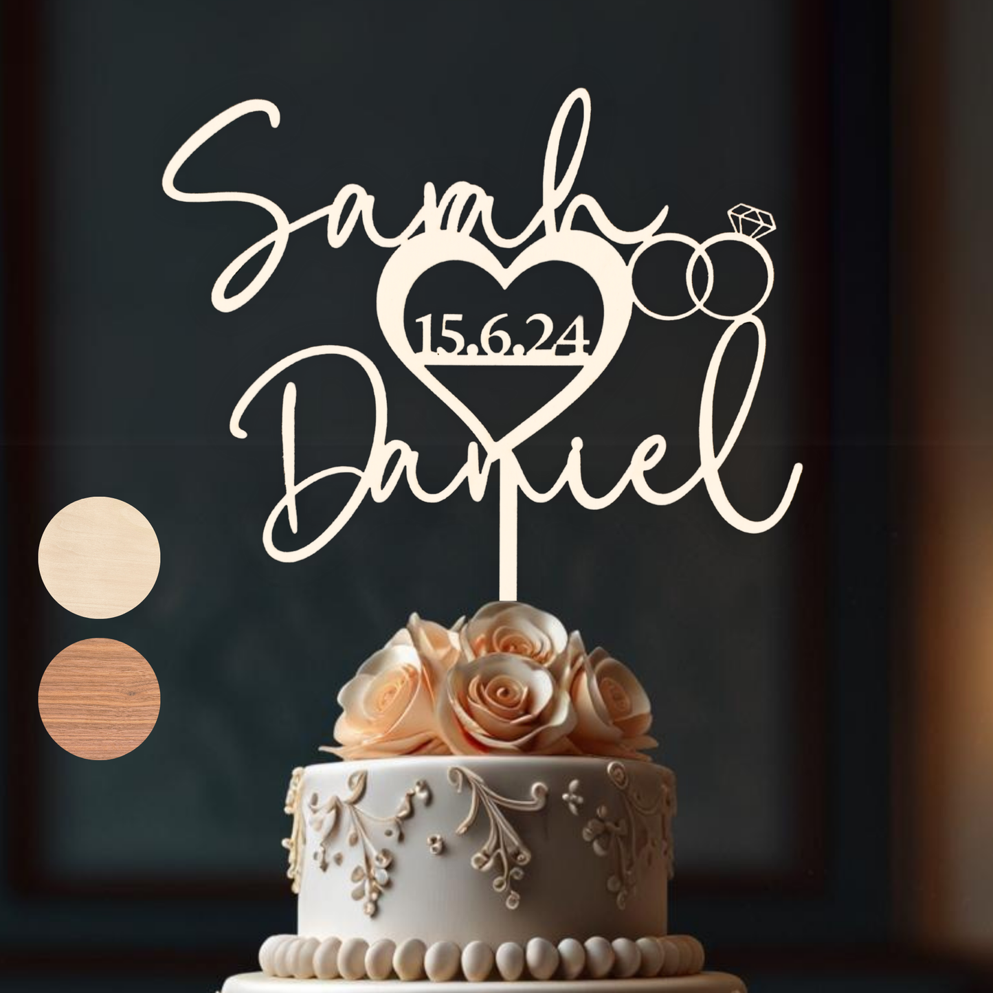 Variante 1 Cake Topper Hochzeit - Ansicht 4