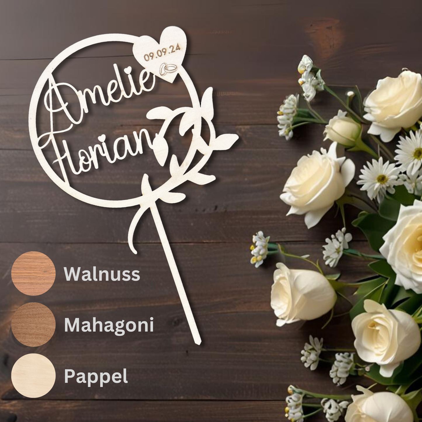 Variante 7 Cake Topper Hochzeit - Ansicht 3