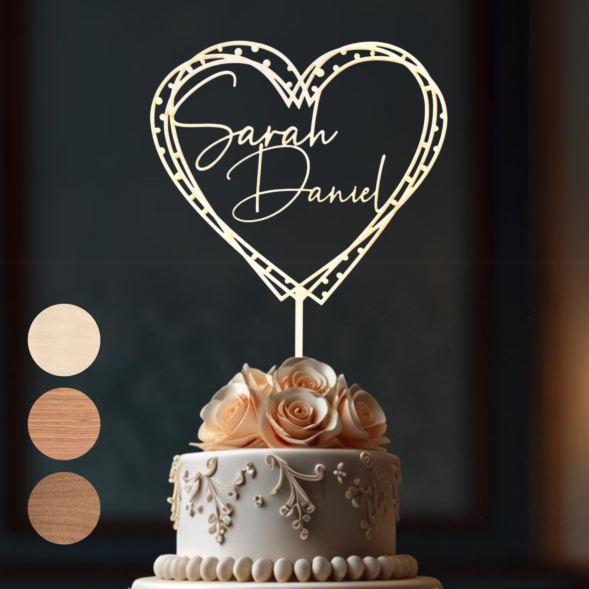 Variante 6 Cake Topper Hochzeit - Ansicht 2