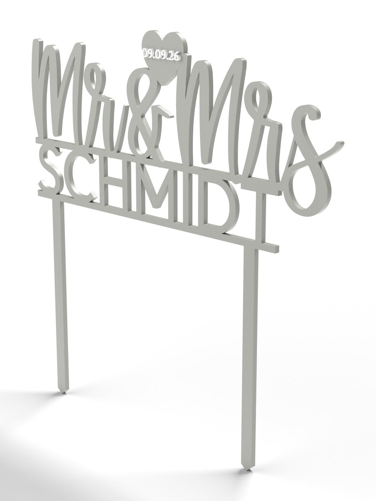 Hochzeit Cake Topper "Mr & Mrs mit Nachname" Personalisiert - Happy Bumblebee