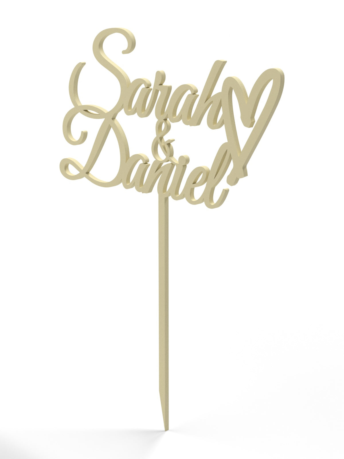 Hochzeit Cake Topper "Namen mit Herz" Personalisiert - Happy Bumblebee