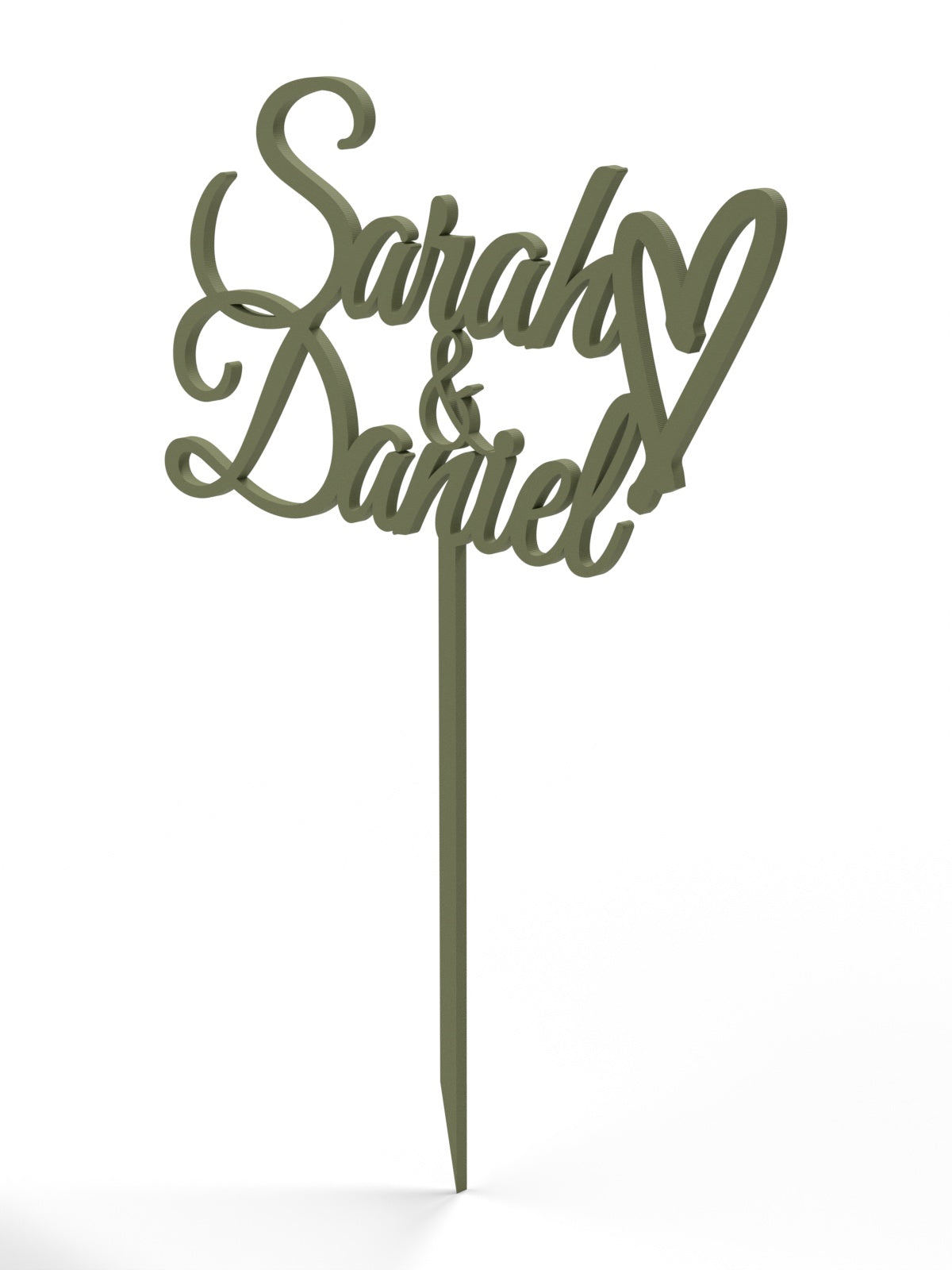 Hochzeit Cake Topper "Namen mit Herz" Personalisiert - Happy Bumblebee