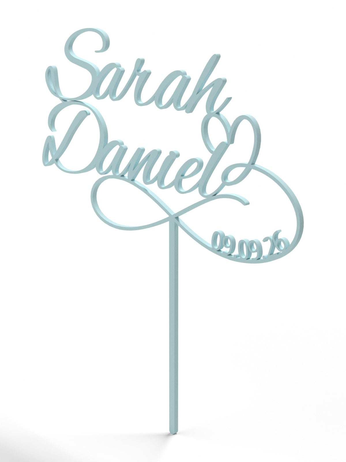 Hochzeit Cake Topper "Unendlichkeitszeichen mit Datum" Personalisiert - Happy Bumblebee