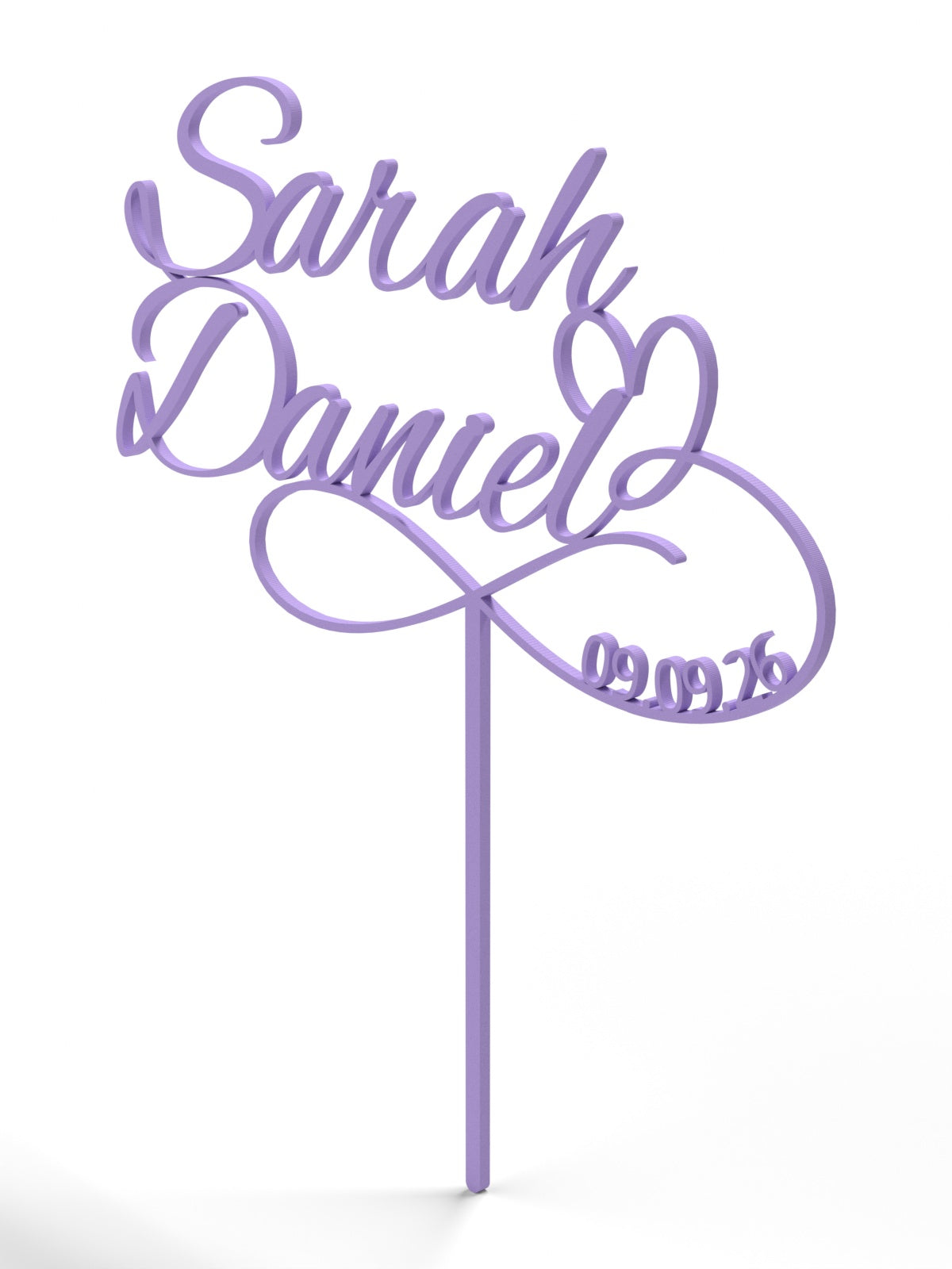 Hochzeit Cake Topper "Unendlichkeitszeichen mit Datum" Personalisiert - Happy Bumblebee