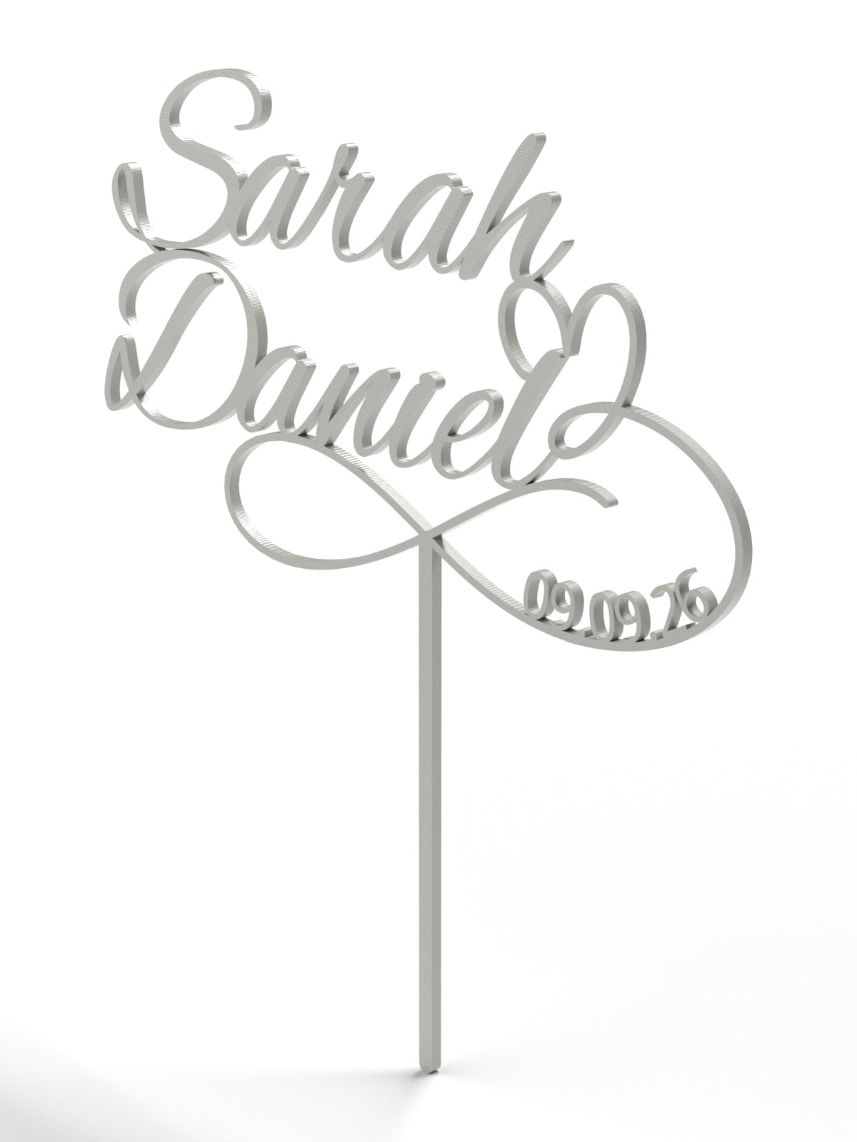 Hochzeit Cake Topper "Unendlichkeitszeichen mit Datum" Personalisiert - Happy Bumblebee