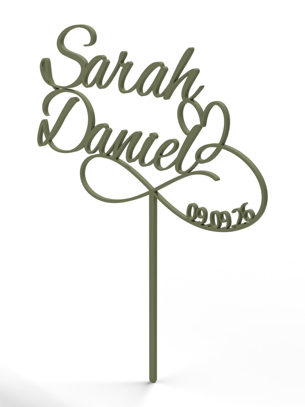 Hochzeit Cake Topper "Unendlichkeitszeichen mit Datum" Personalisiert - Happy Bumblebee