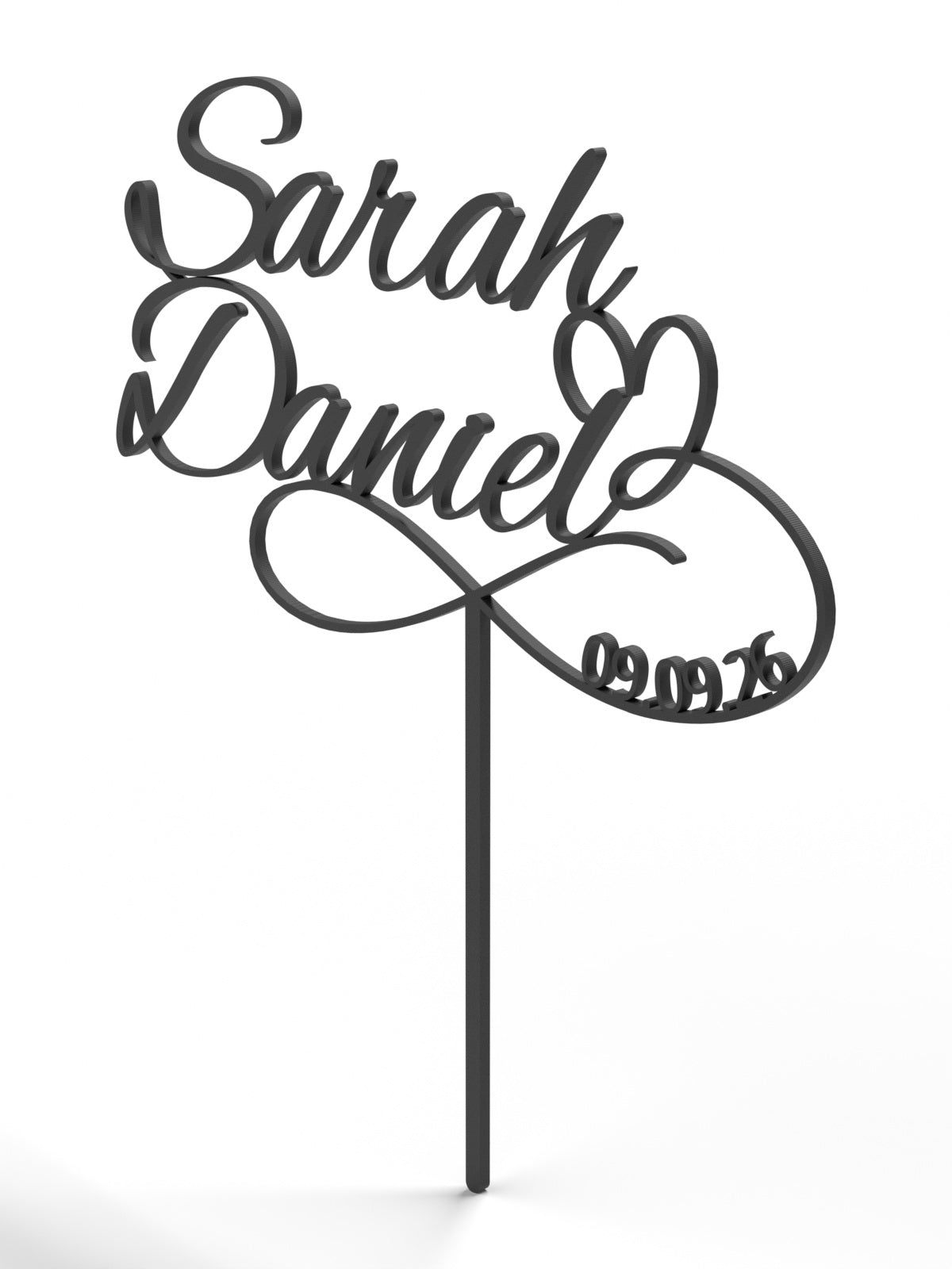 Hochzeit Cake Topper "Unendlichkeitszeichen mit Datum" Personalisiert - Happy Bumblebee