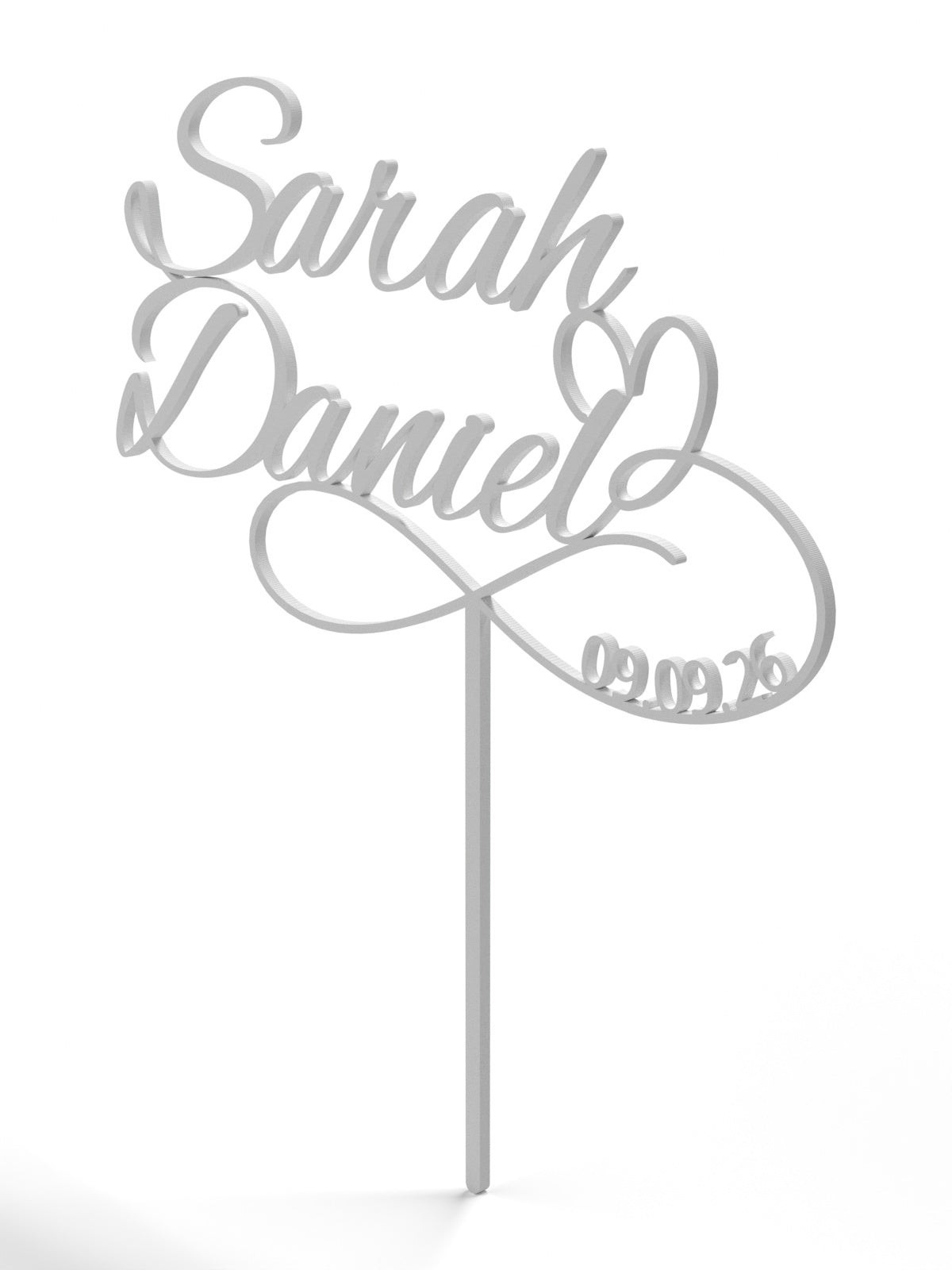 Hochzeit Cake Topper "Unendlichkeitszeichen mit Datum" Personalisiert - Happy Bumblebee