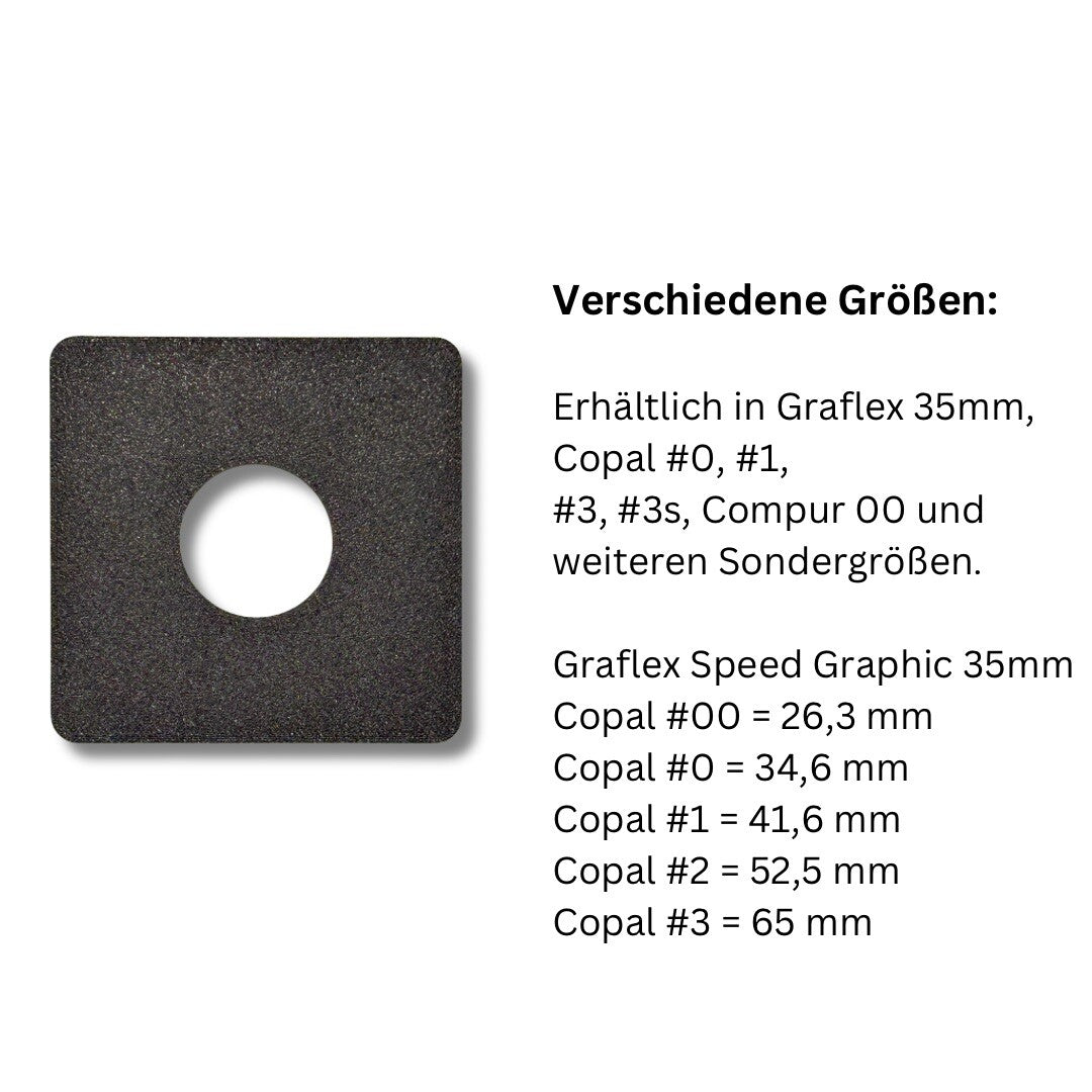 Großformat Objektivplatine für Graflex Speed Graphic - Bohrung in Wunschgröße