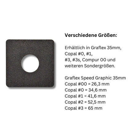 Großformat Objektivplatine für Graflex Speed Graphic - Bohrung in Wunschgröße