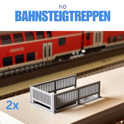 2x Bahnsteigtreppe für Spur H0  Bahnsteigunterführung für Märklin, Roco Etc