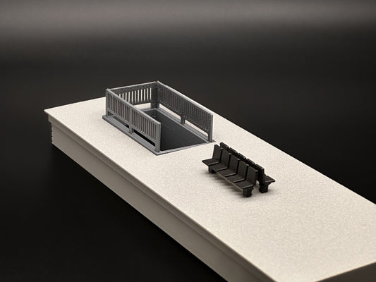 2x Bahnsteigtreppe für Spur H0  Bahnsteigunterführung für Märklin, Roco Etc