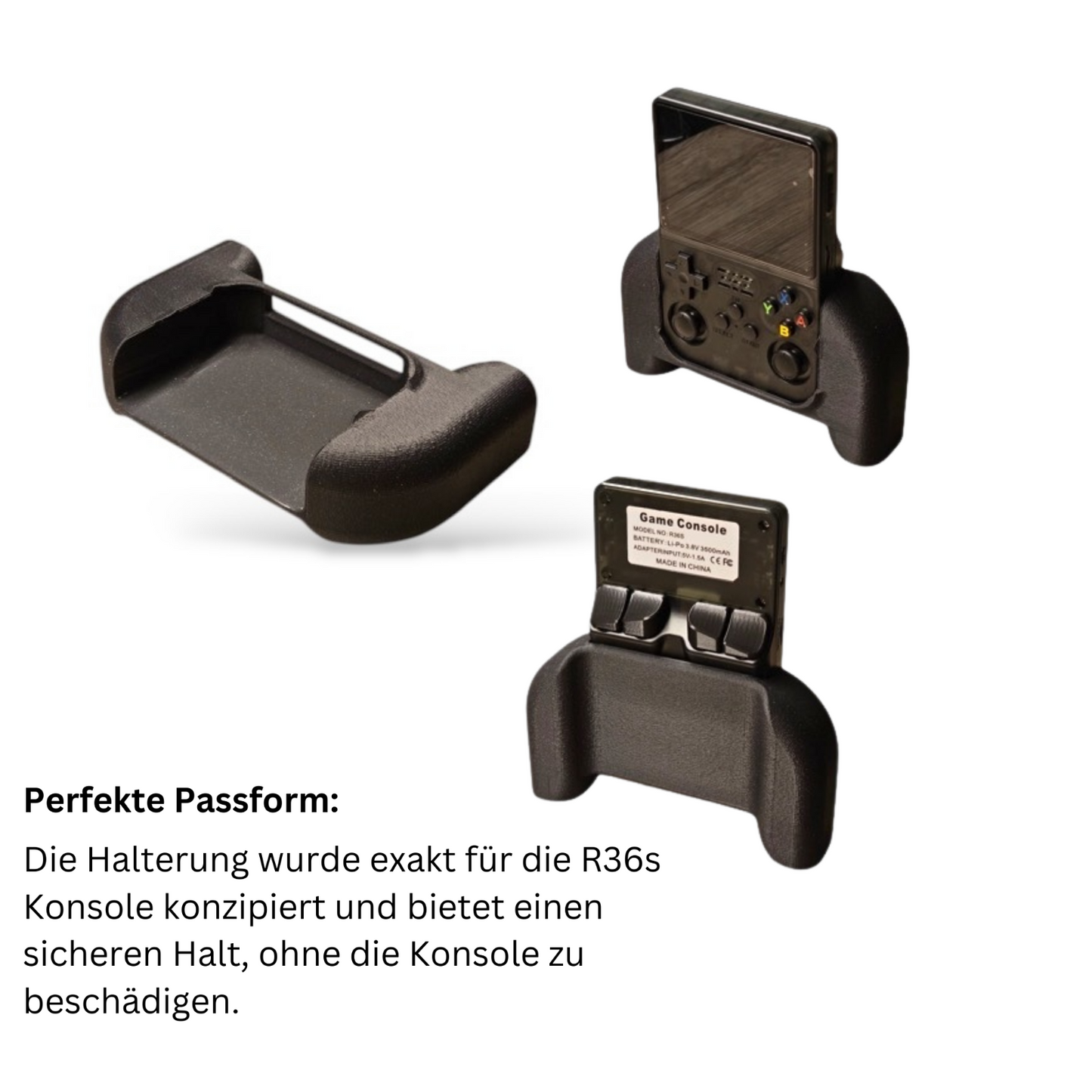 Griff für R36S Handheld Game Console – Ergonomisch, Halterung, Ständer