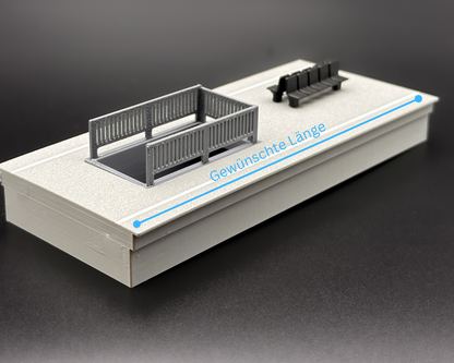 Modularer Bahnsteig H0 – Individuell anpassbar für deine Modellbahnanlage