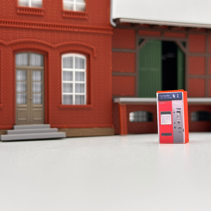 H0 4x Fahrkartenautomat Fahrkarten Automat inkl. Decals