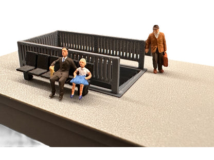 H0 Sitzbank 1:87  2 Stück Bahnsteig Sitze Haltestellen Sitze