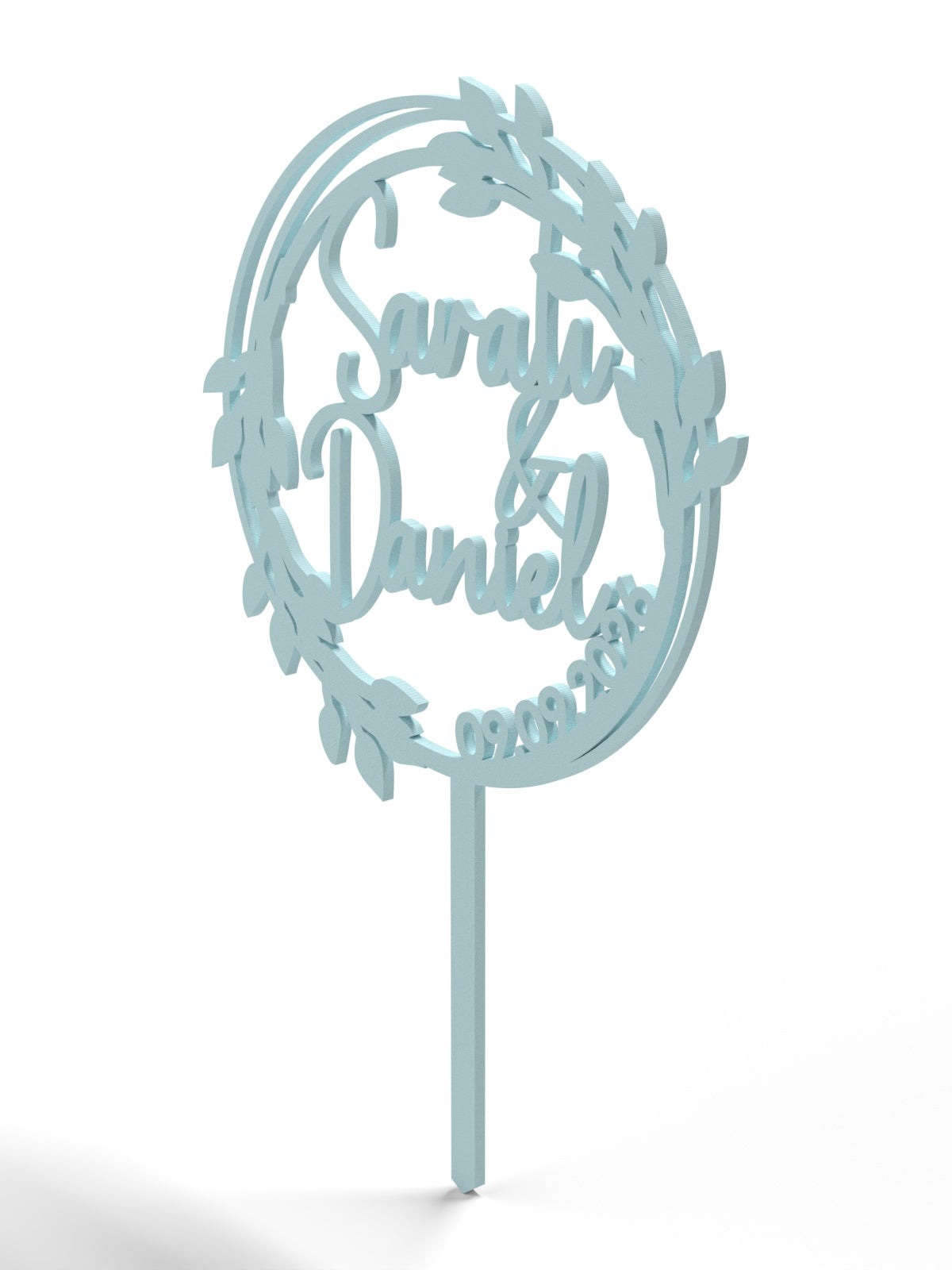 Hochzeit Cake Topper "Lorbeerkranz" Personalisiert - Happy Bumblebee