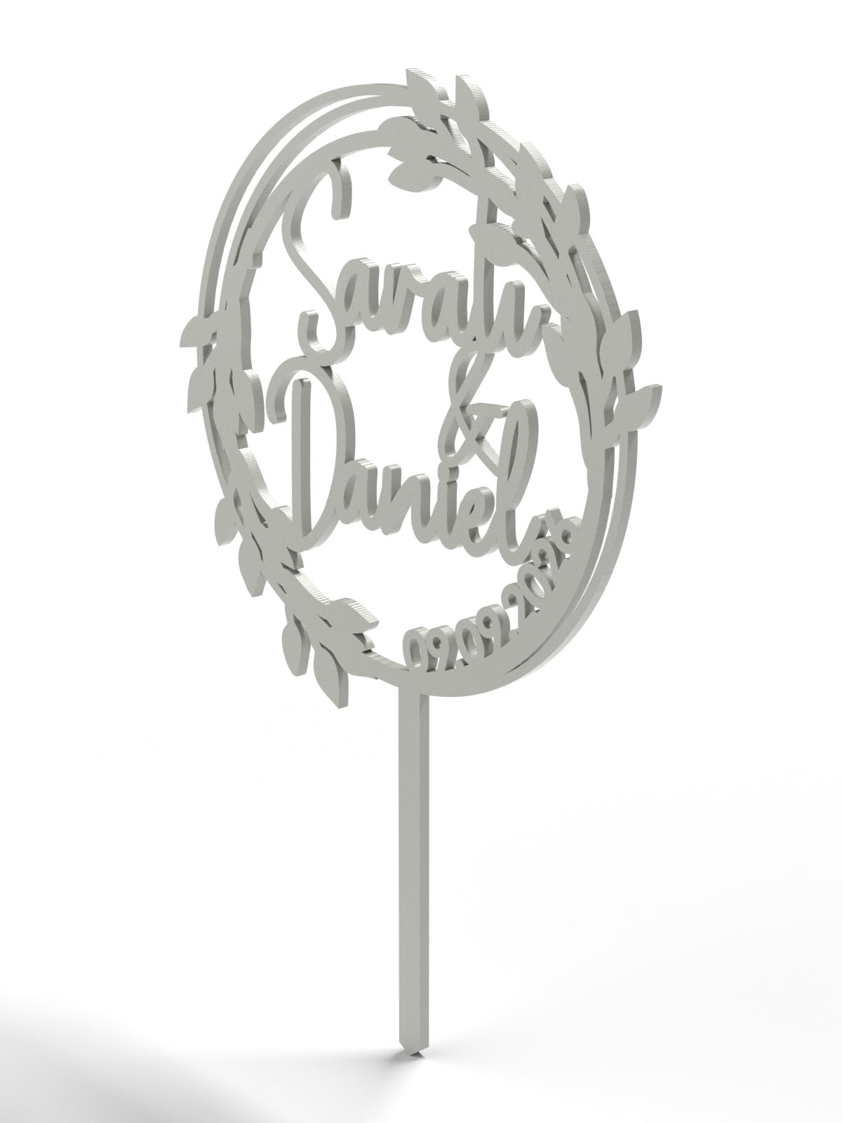 Hochzeit Cake Topper "Lorbeerkranz" Personalisiert - Happy Bumblebee