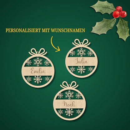 Personalisierter Weihnachtsbaum Anhänger - Verschiedene Varianten