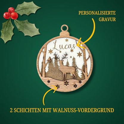 Personalisierter Weihnachtsbaum Anhänger - Verschiedene Varianten