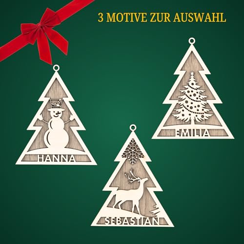 Personalisierter Weihnachtsbaum Anhänger - Verschiedene Varianten