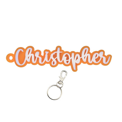 Schlüsselanhänger Weiß Orange
