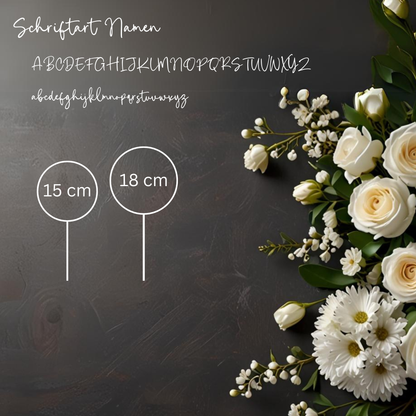 Cake Topper Hochzeit Personalisiert - (Namen + Doppelherz)