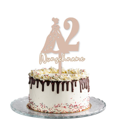 Geburtstag Cake Topper "Zahl mit Motiv" Personalisiert - Happy Bumblebee