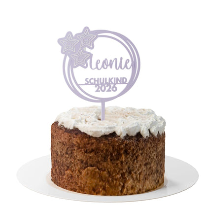 Einschulung Cake Topper "Sterne" Personalisiert - Happy Bumblebee