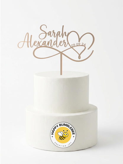 Cake Topper Hochzeit Herz Unendlich - Ansicht 4