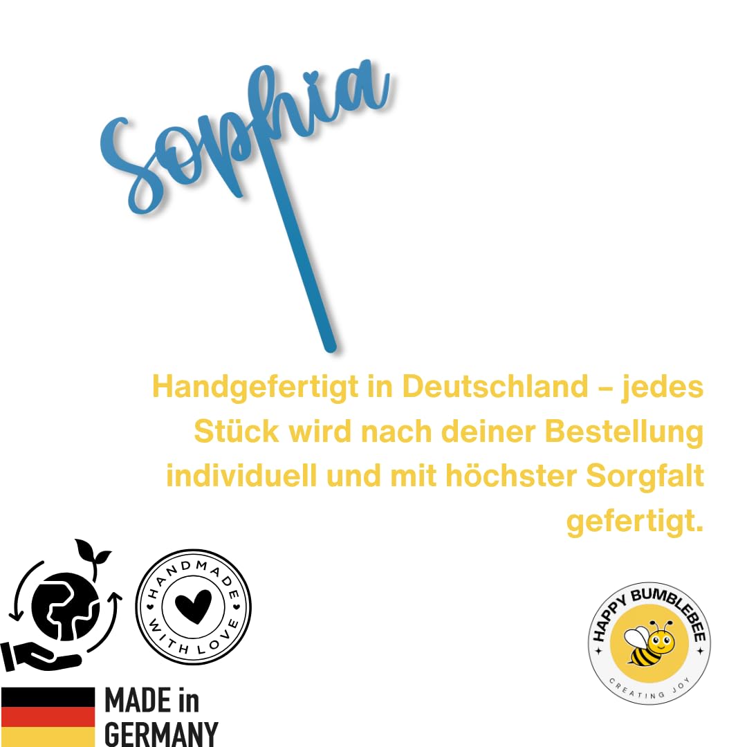 Cake Topper Name Personalisiert – Tortendeko Geburtstag, Hochzeit, Taufe