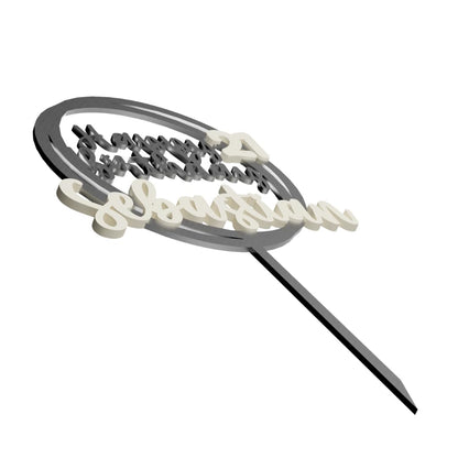 Cake Topper Geburtstag Personalisiert – Happy Birthday Kreis mit Name