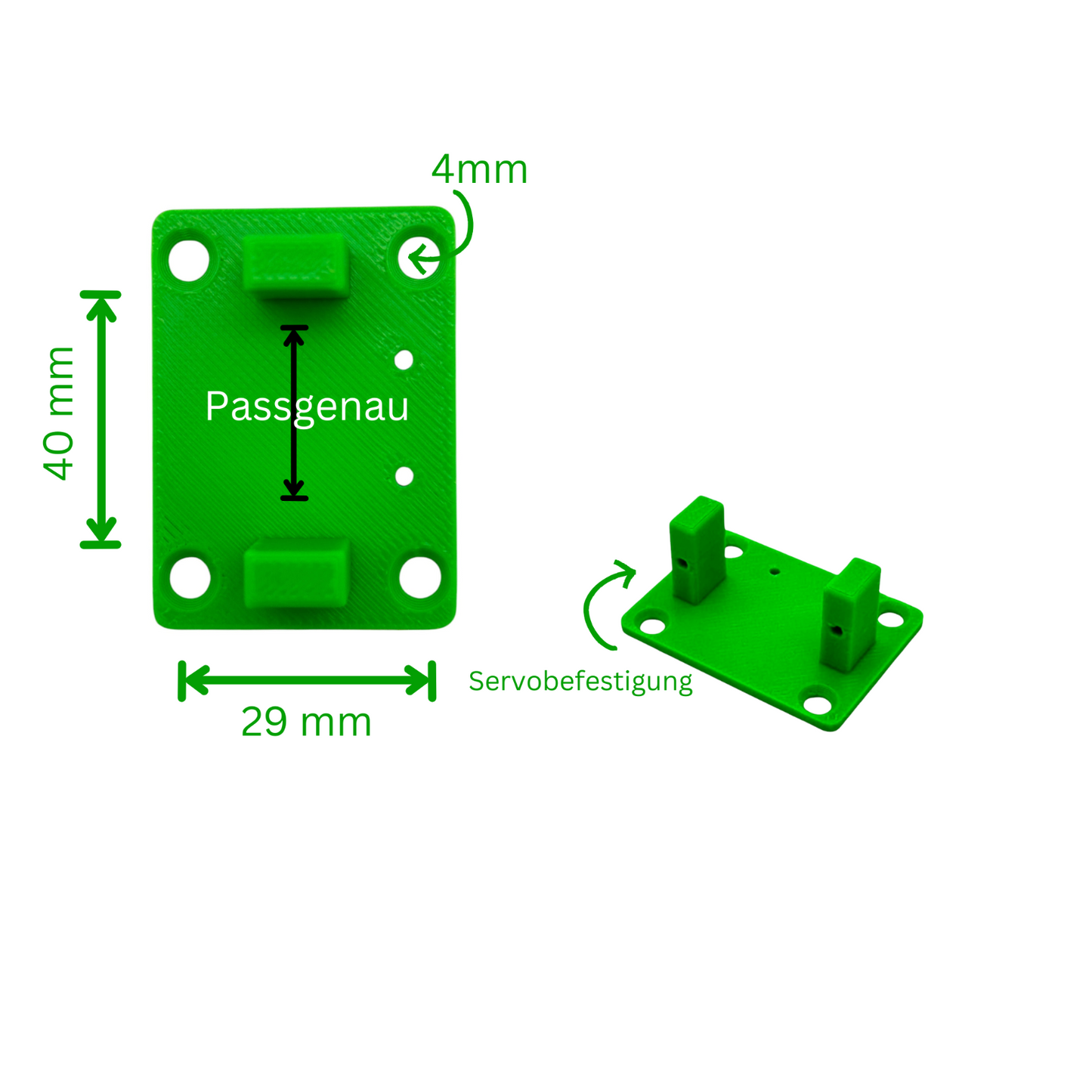 10x Servohalterung Weichenantrieb Servohalter für Micro Servo Spur H0 ,TT ,N, Z