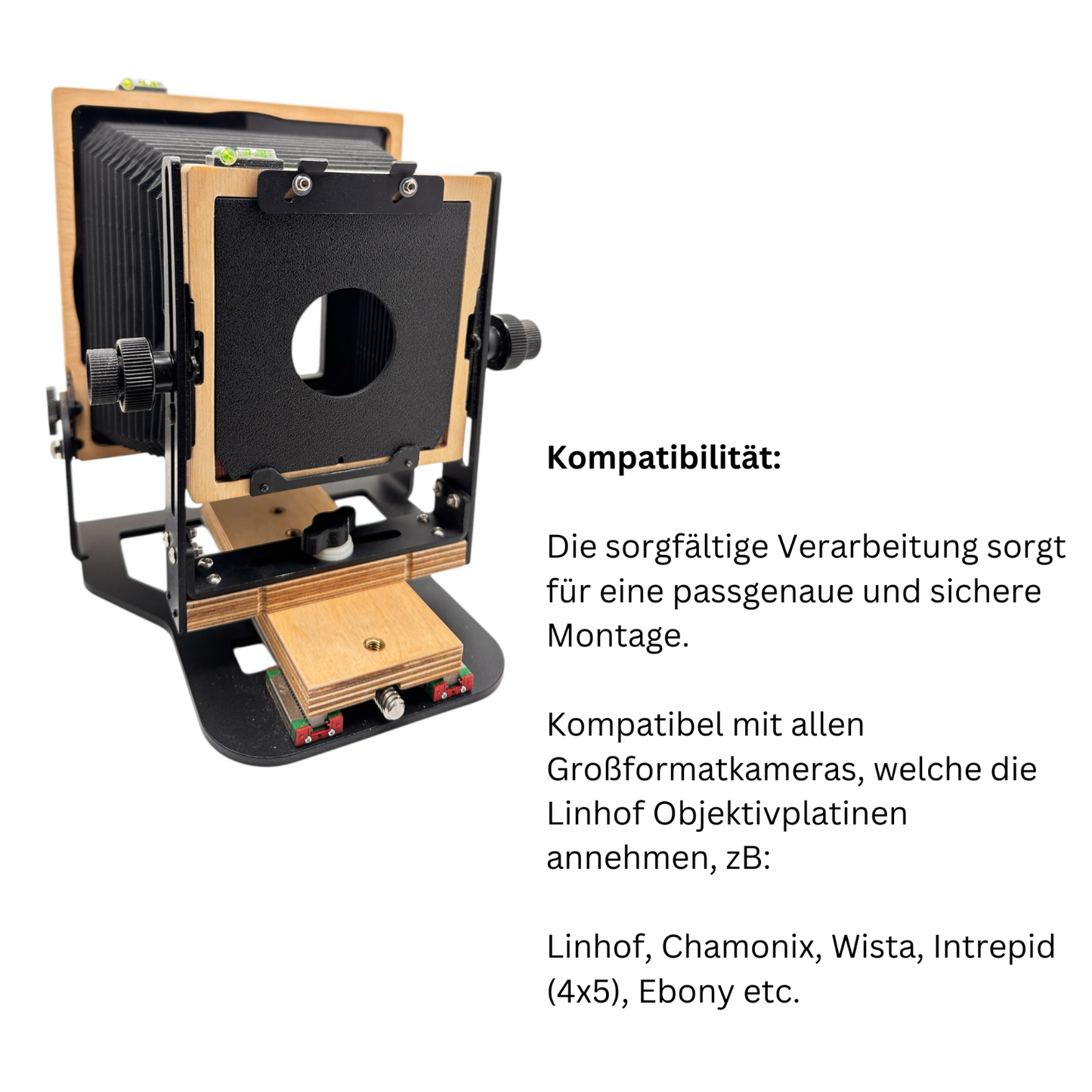 Großformat Objektivplatine für Linhof, Wista etc Compur Copal #00 #0 #1 #2 #3