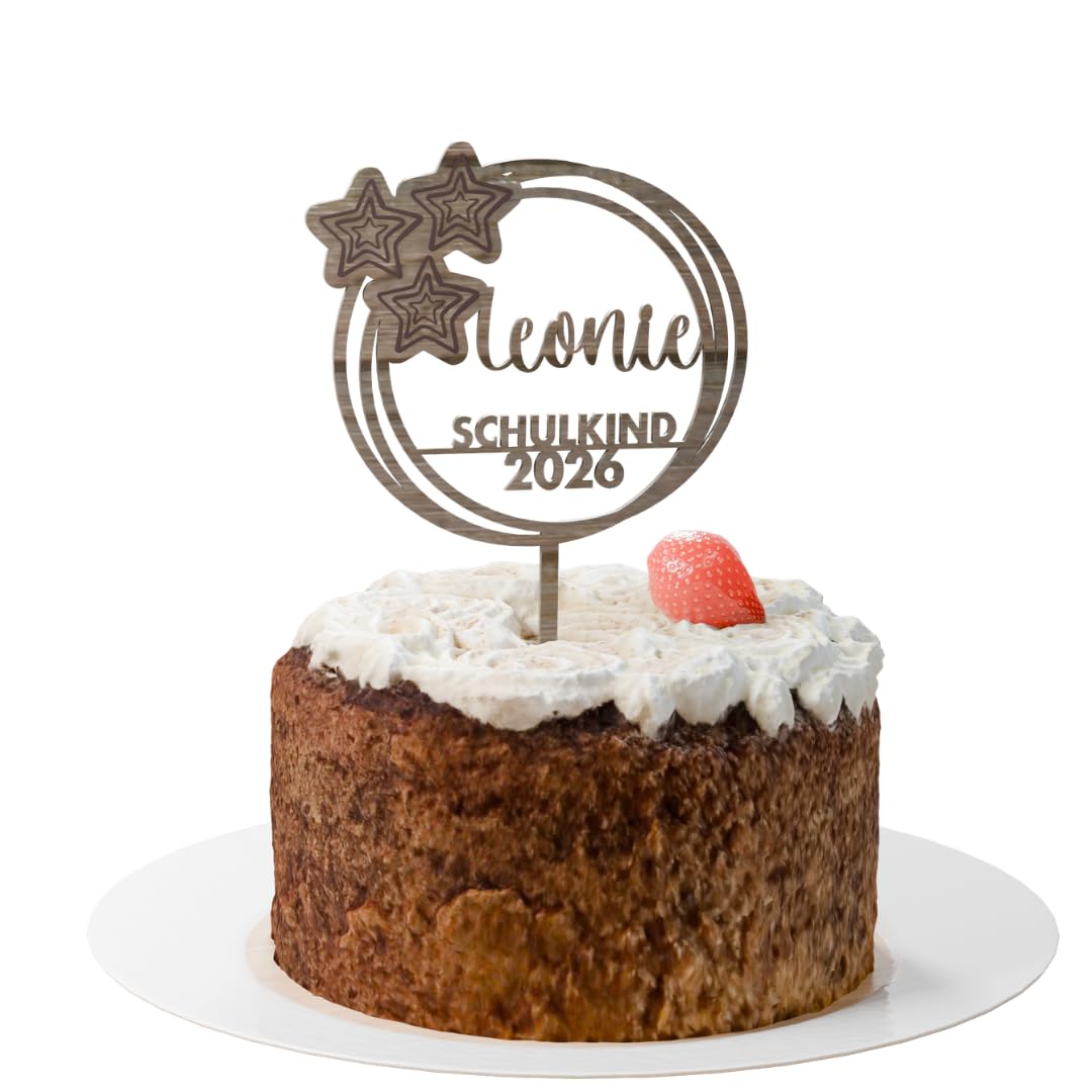 Einschulung Cake Topper "Sterne" Personalisiert - Happy Bumblebee