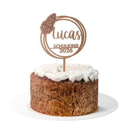 Einschulung Cake Topper "Raketen" Personalisiert - Happy Bumblebee