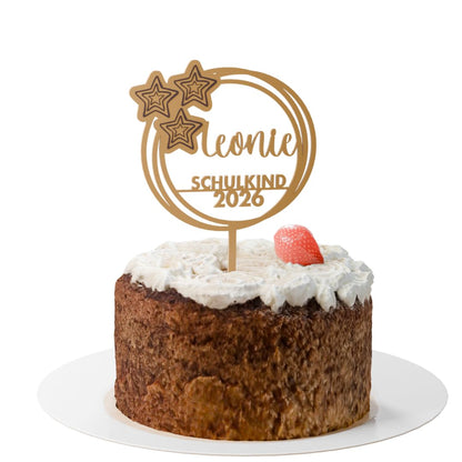 Einschulung Cake Topper "Sterne" Personalisiert - Happy Bumblebee