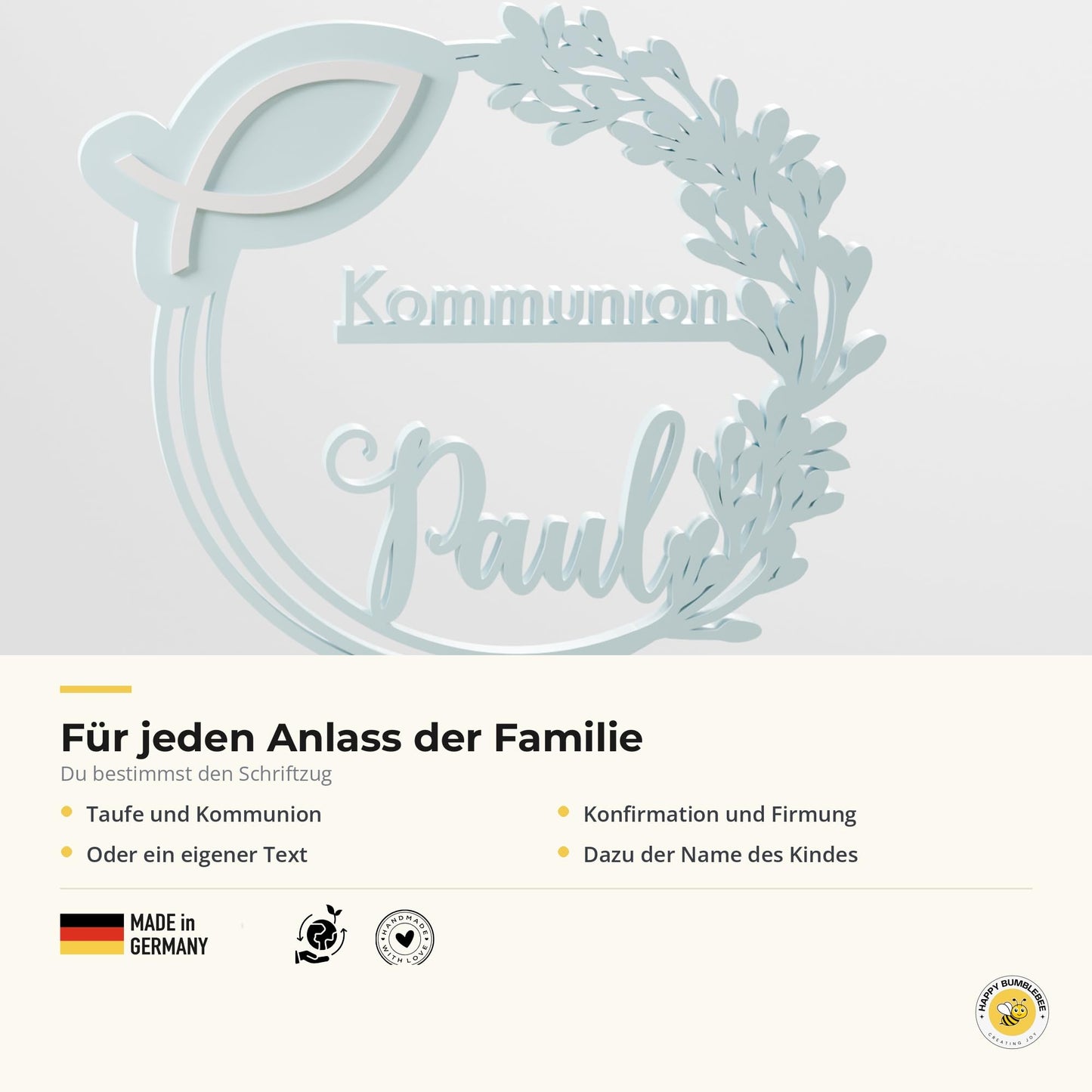 Cake Topper Firmung & Konfirmation Personalisiert – Kreuz mit Name