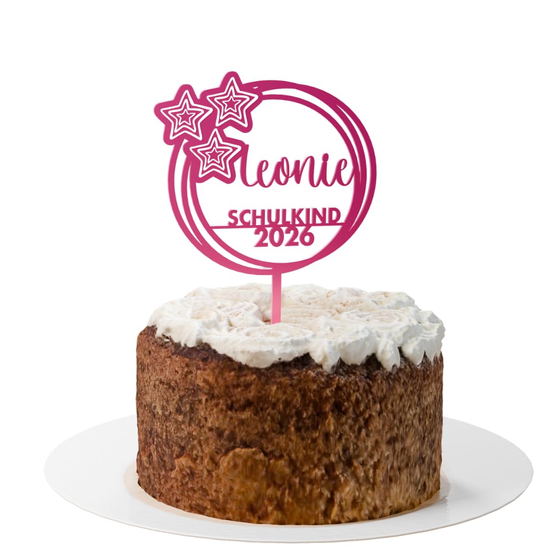 Einschulung Cake Topper "Sterne" Personalisiert - Happy Bumblebee